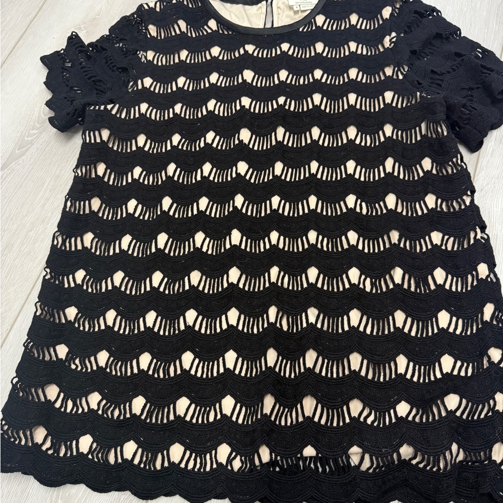 Kate Spade Black Lace Detail Top